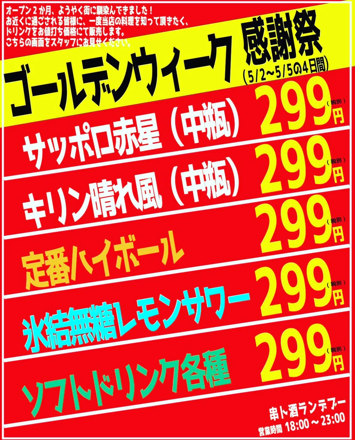 ㊗️オープンして2ヶ月